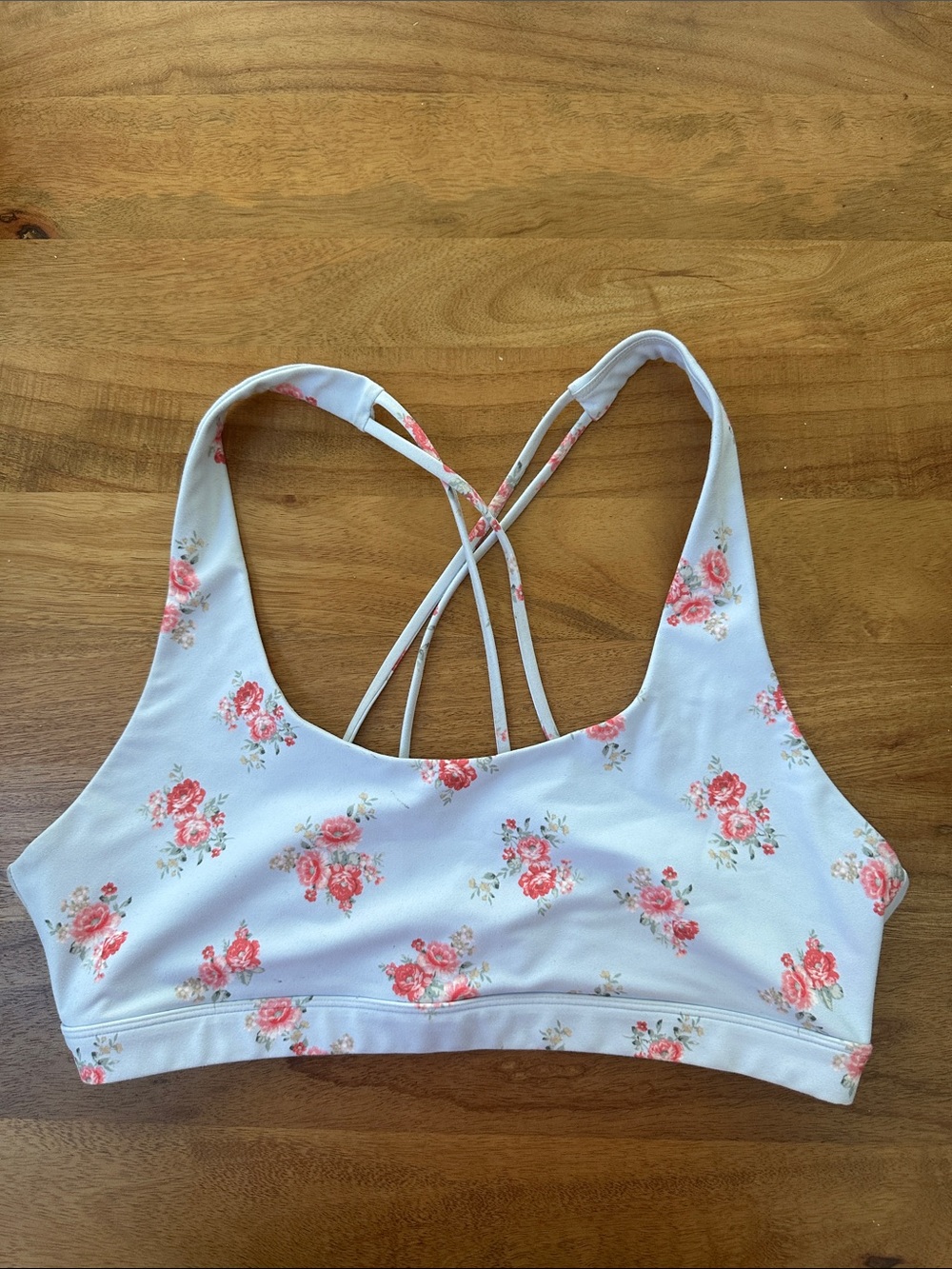 Spiritual Gangster - Pale Blue Bralette with Pink Floral Print